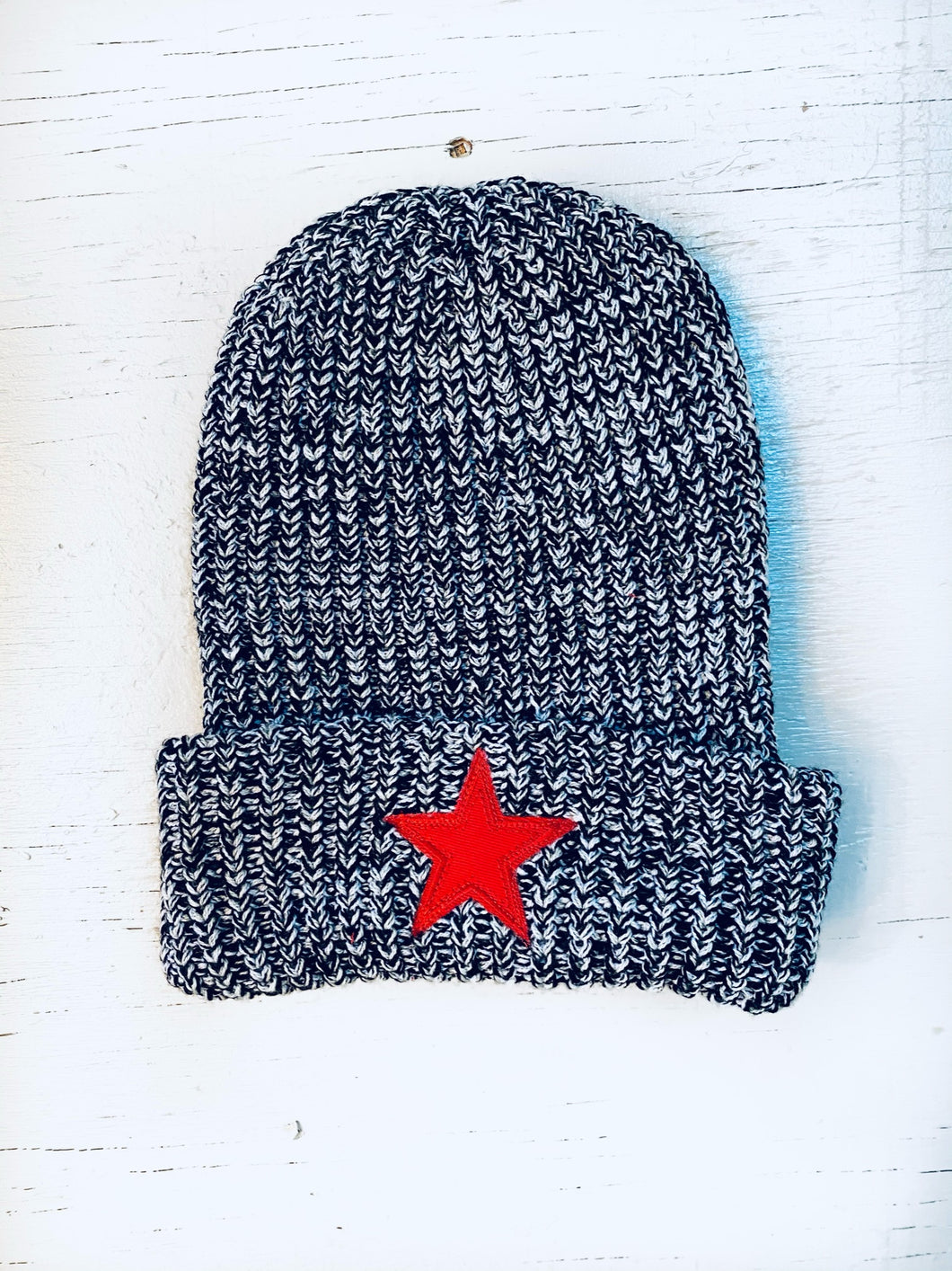 Grey Hat with Red Star