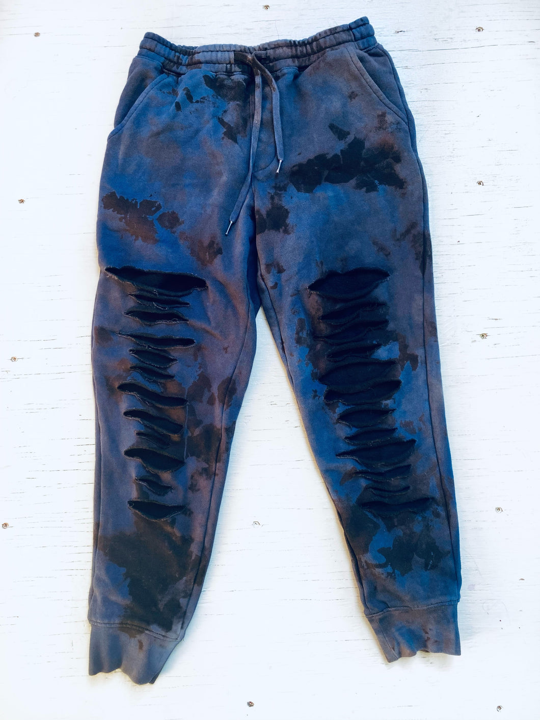 Distressed Oxydye Drenched Joggers