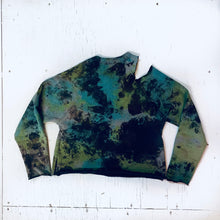Load image into Gallery viewer, Oxydye Multi Color Drenched Cropped Crewneck
