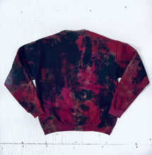 Load image into Gallery viewer, Oxydye Multi Color Drenched Red and Fuchsia Crewneck
