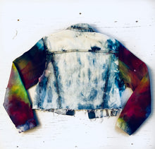 Load image into Gallery viewer, OG Bleach Dye and Oxydyed Rainbow Denim Jacket
