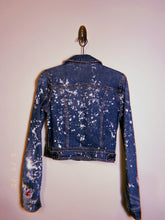 Load image into Gallery viewer, Roses and Bleach Cropped Jean Jacket
